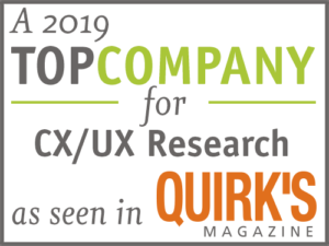 Top company for UX, CX Research